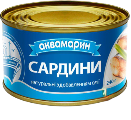 Консерви Сардина ндо 240г ТМ “Аквамарин”
